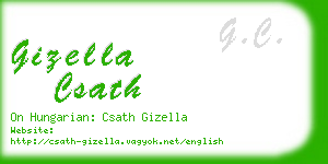 gizella csath business card